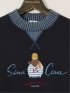 【大きいサイズ】シナコバ/SINA COVA 綿混 モックネック長袖プルオーバー