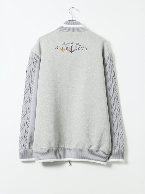 【大きいサイズ】シナコバ カットアウター メンズ ハイブリッド フルジップ スタンドカラー