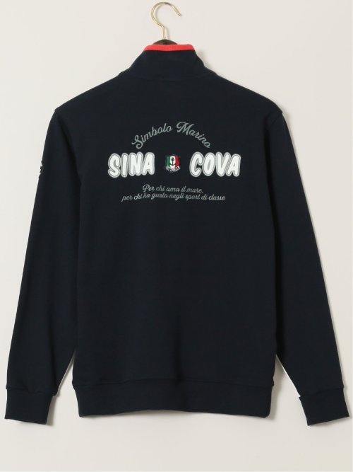 【大きいサイズ】シナコバ/SINA COVA 裏毛 ハーフジップ 長袖プルオーバー