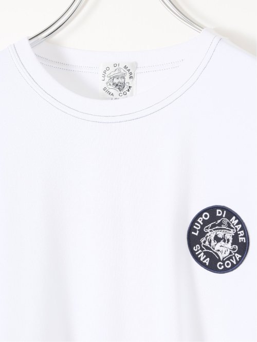 【大きいサイズ】シナコバ Tシャツ メンズ 長袖 綿 コットン クルーネック ワッペン