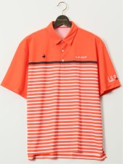 【大きいサイズ】ルコックスポルティフ ゴルフ/le coq sportif GOLF パネルボーダー柄 半袖 ポロシャツ