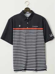 【大きいサイズ】ルコックスポルティフ ゴルフ/le coq sportif GOLF パネルボーダー柄 半袖 ポロシャツ