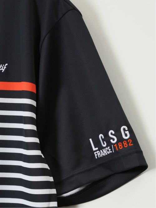 【大きいサイズ】ルコックスポルティフ ゴルフ/le coq sportif GOLF パネルボーダー柄 半袖 ポロシャツ