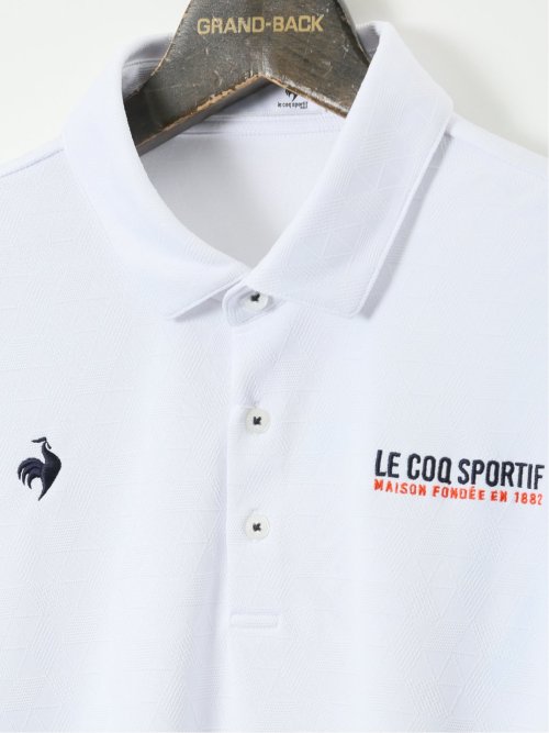 【大きいサイズ】ルコックスポルティフ ゴルフ/le coq sportif GOLF トライアングルジャガード 半袖 ポロシャツ