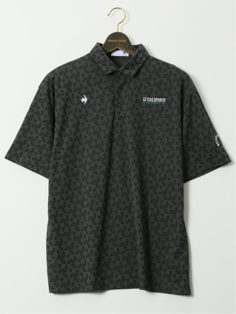 【大きいサイズ】ルコックスポルティフ ゴルフ/le coq sportif GOLF トライアングルジャガード 半袖 ポロシャツ