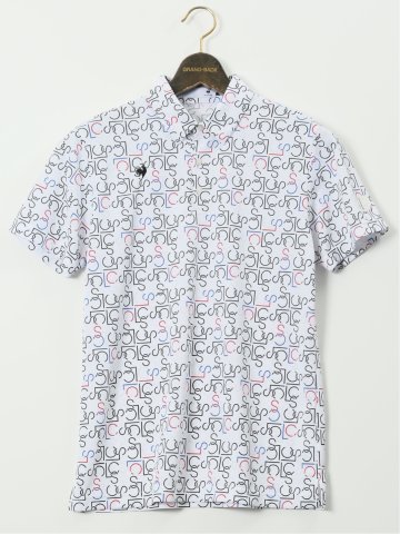 【大きいサイズ】ルコックスポルティフ ゴルフ/le coq sportif GOLF モノグラム柄 半袖 ポロシャツ