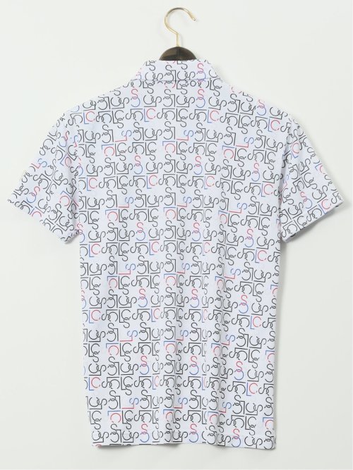 【大きいサイズ】ルコックスポルティフ ゴルフ/le coq sportif GOLF モノグラム柄 半袖 ポロシャツ