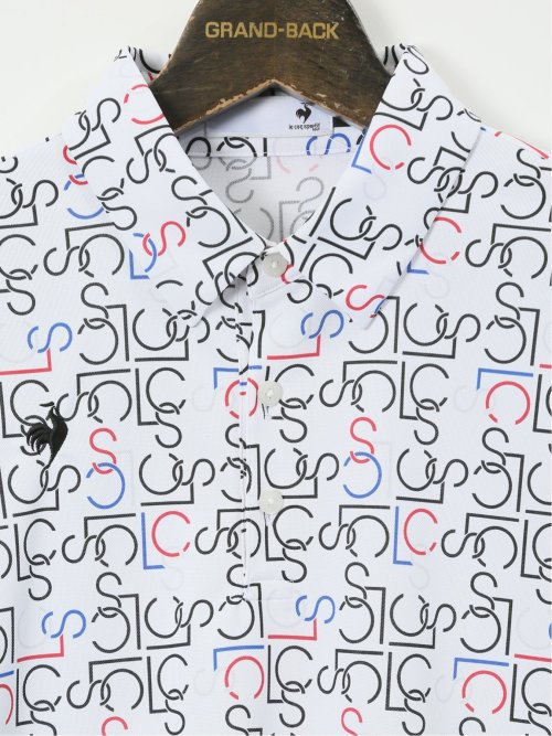 【大きいサイズ】ルコックスポルティフ ゴルフ/le coq sportif GOLF モノグラム柄 半袖 ポロシャツ