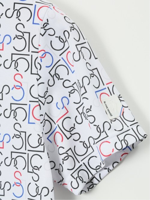 【大きいサイズ】ルコックスポルティフ ゴルフ/le coq sportif GOLF モノグラム柄 半袖 ポロシャツ