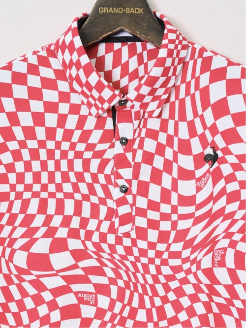 【大きいサイズ】ルコックスポルティフ ゴルフ/le coq sportif GOLF VICHY柄 半袖ポロシャツ