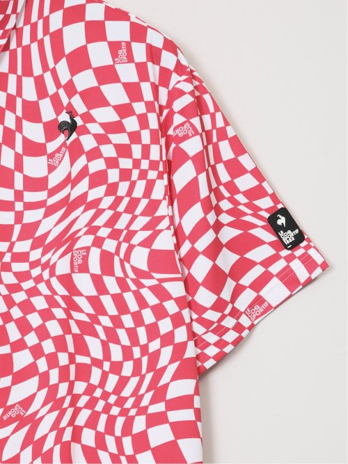 【大きいサイズ】ルコックスポルティフ ゴルフ/le coq sportif GOLF VICHY柄 半袖ポロシャツ