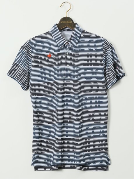 【大きいサイズ】ルコックスポルティフ ゴルフ/le coq sportif GOLF グラフィック ロゴボーダー柄 半袖 ポロシャツ