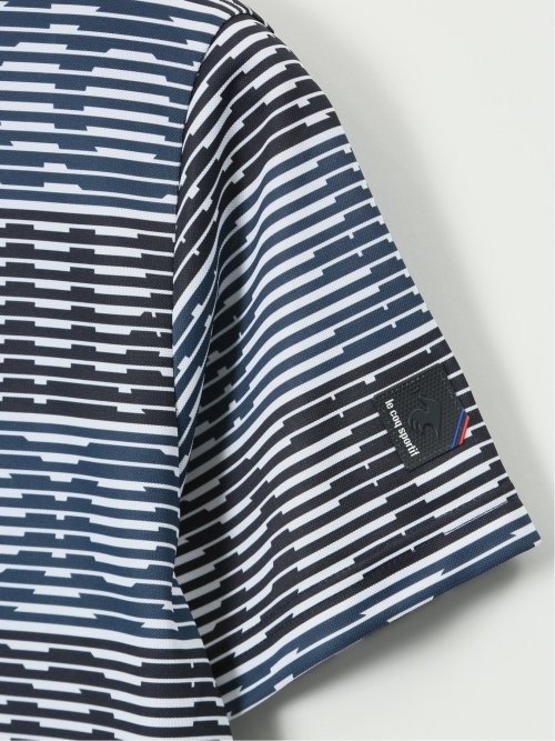 【大きいサイズ】ルコックスポルティフ ゴルフ/le coq sportif GOLF グラフィック ロゴボーダー柄 半袖 ポロシャツ