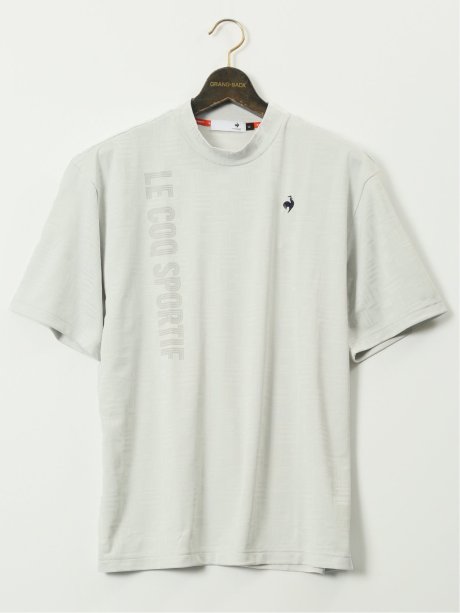 【大きいサイズ】ルコックスポルティフ ゴルフ/le coq sportif GOLF チェックジャガード モックネック 半袖 Tシャツ