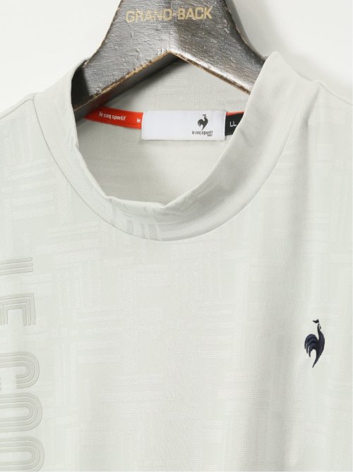 【大きいサイズ】ルコックスポルティフ ゴルフ/le coq sportif GOLF チェックジャガード モックネック 半袖 Tシャツ