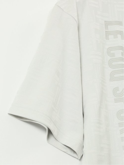 【大きいサイズ】ルコックスポルティフ ゴルフ/le coq sportif GOLF チェックジャガード モックネック 半袖 Tシャツ