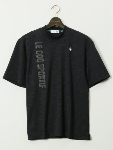 【大きいサイズ】ルコックスポルティフ ゴルフ/le coq sportif GOLF チェックジャガード モックネック 半袖 Tシャツ