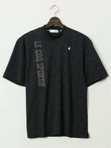 【大きいサイズ】ルコックスポルティフ ゴルフ/le coq sportif GOLF チェックジャガード モックネック 半袖 Tシャツ