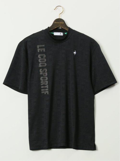 【大きいサイズ】ルコックスポルティフ ゴルフ/le coq sportif GOLF チェックジャガード モックネック 半袖 Tシャツ