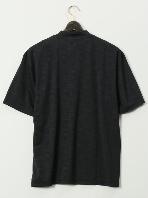 【大きいサイズ】ルコックスポルティフ ゴルフ/le coq sportif GOLF チェックジャガード モックネック 半袖 Tシャツ