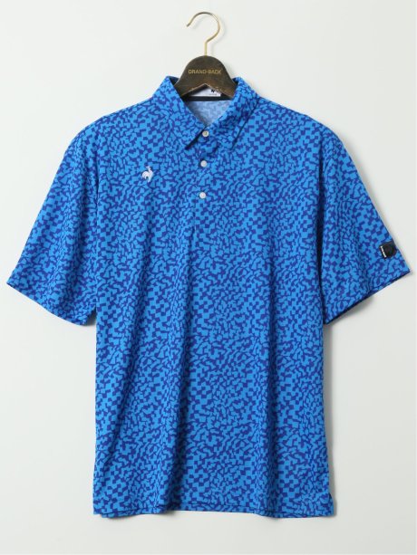 【大きいサイズ】ルコックスポルティフ ゴルフ/le coq sportif GOLF ミナモ柄 半袖 ポロシャツ