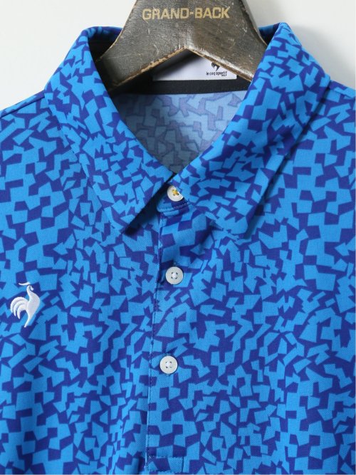 【大きいサイズ】ルコックスポルティフ ゴルフ/le coq sportif GOLF ミナモ柄 半袖 ポロシャツ