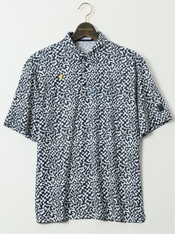 【大きいサイズ】ルコックスポルティフ ゴルフ/le coq sportif GOLF ミナモ柄 半袖 ポロシャツ