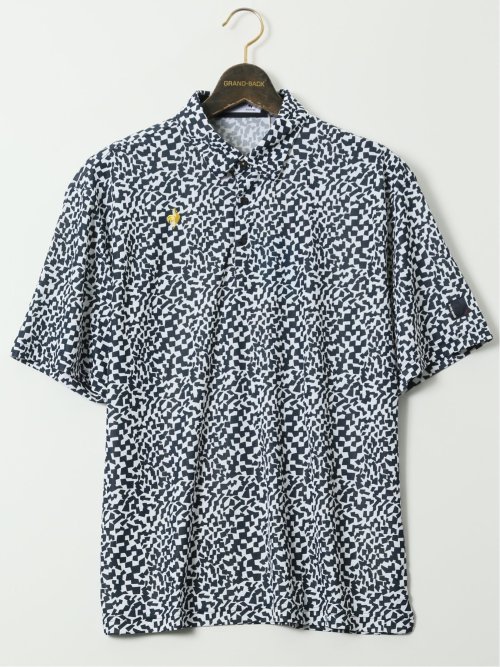 【大きいサイズ】ルコックスポルティフ ゴルフ/le coq sportif GOLF ミナモ柄 半袖 ポロシャツ