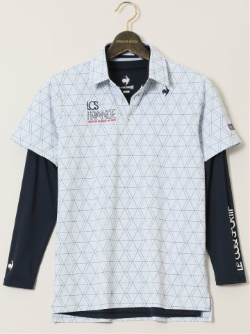 【大きいサイズ】ルコックスポルティフ ゴルフ/le coq sportif GOLF 長袖インナー付き 半袖ポロシャツ