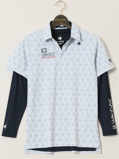 【大きいサイズ】ルコックスポルティフ ゴルフ/le coq sportif GOLF 長袖インナー付き 半袖ポロシャツ