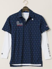【大きいサイズ】ルコックスポルティフ ゴルフ/le coq sportif GOLF 長袖インナー付き 半袖ポロシャツ