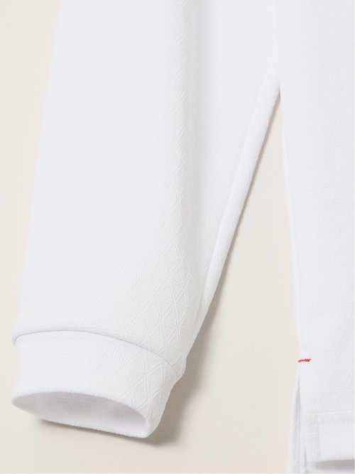 【大きいサイズ】ルコックスポルティフ ゴルフ/le coq sportif GOLF トライアングルジャガード 長袖ポロシャツ