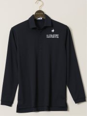 【大きいサイズ】ルコックスポルティフ ゴルフ/le coq sportif GOLF トライアングルジャガード 長袖ポロシャツ