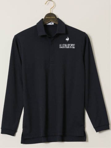 【大きいサイズ】ルコックスポルティフ ゴルフ/le coq sportif GOLF トライアングルジャガード 長袖ポロシャツ