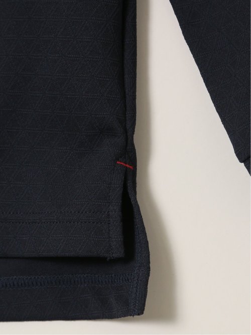 【大きいサイズ】ルコックスポルティフ ゴルフ/le coq sportif GOLF トライアングルジャガード 長袖ポロシャツ