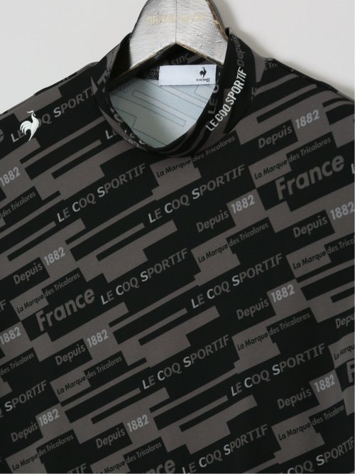 【大きいサイズ】ルコックスポルティフ ゴルフ/le coq sportif GOLF 総柄 モックネック長袖Tシャツ