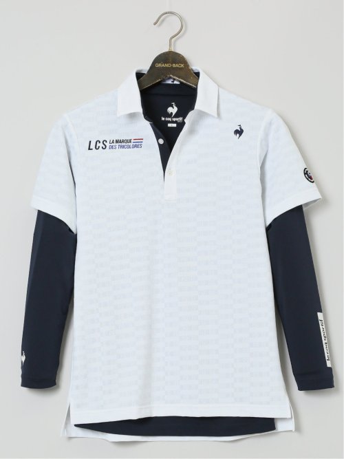 【大きいサイズ】ルコックスポルティフ ゴルフ/le coq sportif GOLF 長袖インナー付き 半袖ポロシャツ