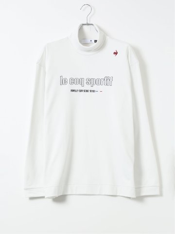 【大きいサイズ】ルコックスポルティフ ゴルフ Tシャツ メンズ 長袖 ハイネック ストレッチ 裏起毛 保温 UV 吸汗速乾 モーション3D
