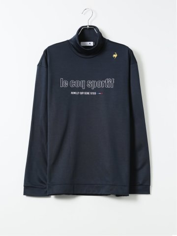 【大きいサイズ】ルコックスポルティフ ゴルフ Tシャツ メンズ 長袖 ハイネック ストレッチ 裏起毛 保温 UV 吸汗速乾 モーション3D