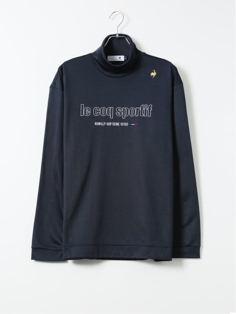 【大きいサイズ】ルコックスポルティフ ゴルフ Tシャツ メンズ 長袖 ハイネック ストレッチ 裏起毛 保温 UV 吸汗速乾 モーション3D