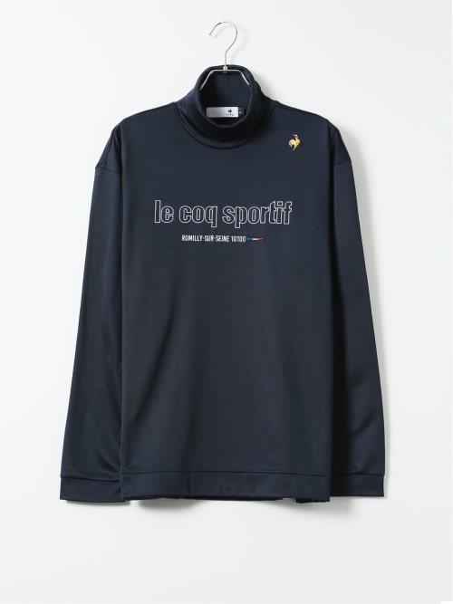 【大きいサイズ】ルコックスポルティフ ゴルフ Tシャツ メンズ 長袖 ハイネック ストレッチ 裏起毛 保温 UV 吸汗速乾 モーション3D