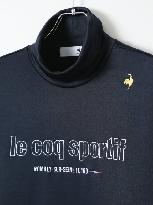 【大きいサイズ】ルコックスポルティフ ゴルフ Tシャツ メンズ 長袖 ハイネック ストレッチ 裏起毛 保温 UV 吸汗速乾 モーション3D