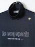 【大きいサイズ】ルコックスポルティフ ゴルフ Tシャツ メンズ 長袖 ハイネック ストレッチ 裏起毛 保温 UV 吸汗速乾 モーション3D
