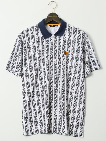 【大きいサイズ】ラウドマウス/LOUDMOUTH フリージング鹿の子 総柄 半袖 ポロシャツ