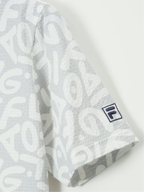 【大きいサイズ】フィラ ゴルフ/FILA GOLF ニットサッカー ロゴプリント 半袖 ポロシャツ
