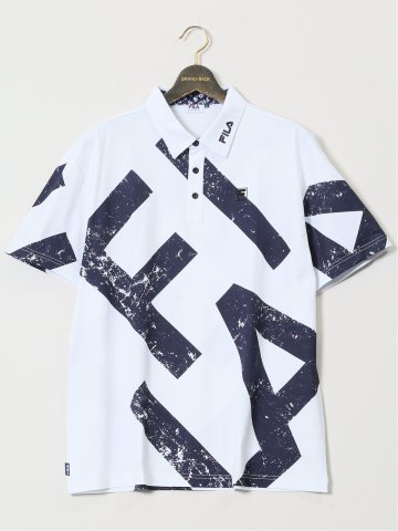 【大きいサイズ】フィラ ゴルフ/FILA GOLF ビッグロゴプリント 半袖ポロシャツ