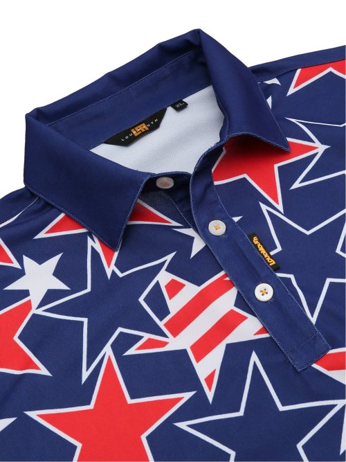 【大きいサイズ】ラウドマウス/LOUDMOUTH 斜めライン 半袖ポロシャツ