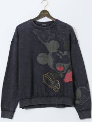 【大きいサイズ】デシグアル/Desigual ミッキーマウス タイダイ柄 クルースエット