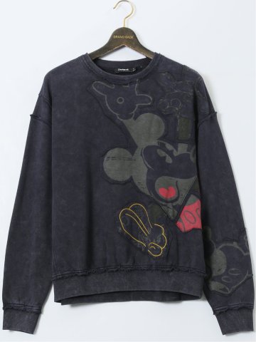 【大きいサイズ】デシグアル/Desigual ミッキーマウス タイダイ柄 クルースエット