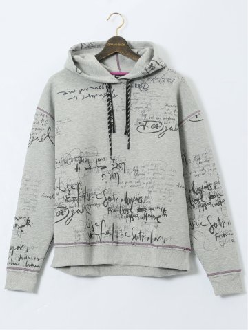 【大きいサイズ】デシグアル/Desigual レタリング入り 長袖プルパーカー